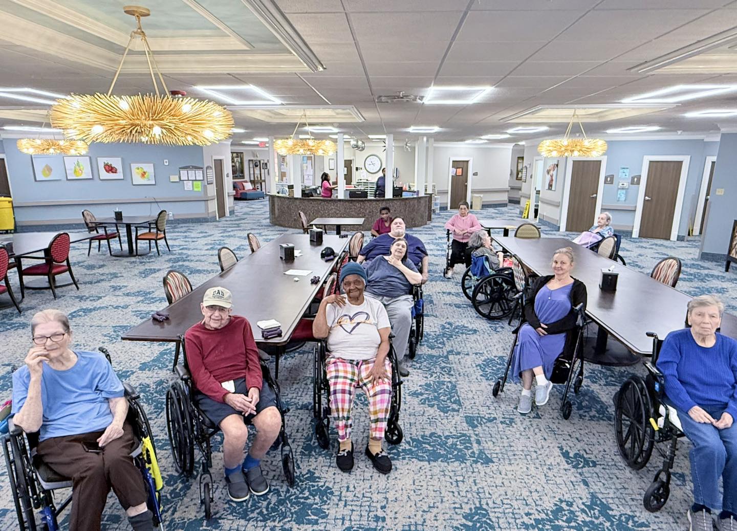 Pilgrim Manor Skilled Nursing & Rehab nursing home dining room in GreenAcres Place in Bossier City, LA