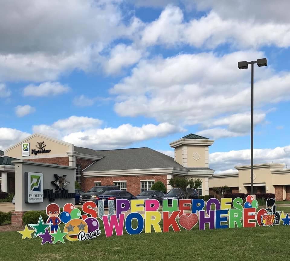 Yard sign honoring the nurses at Pilgrim Manor